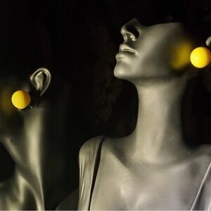 Bold Yellow Dome Stud Earrings - Women Jewelry Earrings